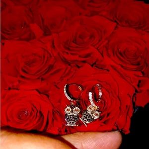 New  earrings owl and gold